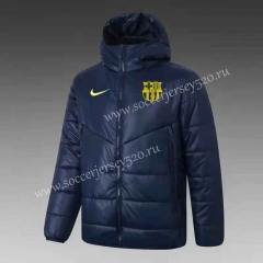 2022-2023 Barcelona Blue Trench Coats With Hat-GDP