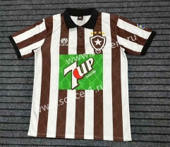 Retro Version 1995 Botafogo de FR Home Brown&White Stripe Thailand Soccer Jersey AAA-7568