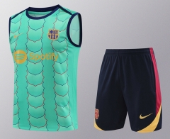 2024-25 Barcelona Light Green Thailand Soccer Vest Uniform-418