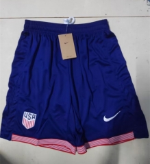 2024-2025 USA  Away Royal Blue Thailand Soccer Shorts
