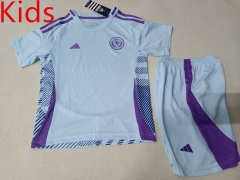 2024-2025 Scotland Away Light Blue Kids/Youth Soccer Uniform-507