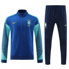 2024-2025 Brazil Blue Thailand Soccer Jacket Uniform -4627