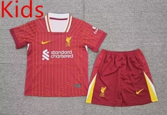 Correct Version 2024-2025 Liverpool Home Red Kids/Youth Soccer Uniform-2353