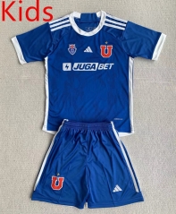 2024-2025 Universidad de Chile Home Blue Kids/Youth Soccer Uniform-AY