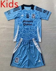 2024-2025 Special Version Tigres UANL Blue Kids/Youth Soccer Uniform-AY