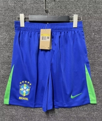 2024-2025 Brazil Home Blue Thailand Soccer Shorts