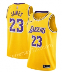 Lakers NBA Round Neck Yellow Jersey