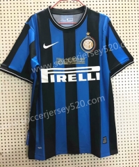Inter Milan Retro Version Home Blue&Black Thailand Soccer Jersey AAA-811