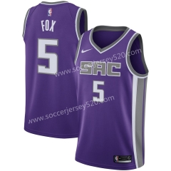 Sacramento Kings #5 Purple NBA Jersey