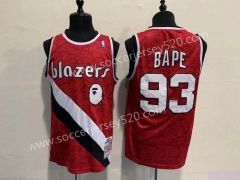 Bape Portland Trail Blazers #93 Red NBA Jersey