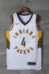 Indiana Pacers #4 White NBA Jersey