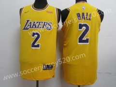 Los Angeles lakers #2 Yellow NBA Jersey