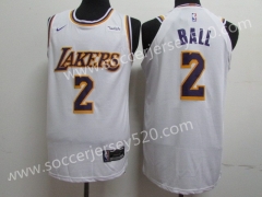 Los Angeles lakers #2 White NBA Jersey