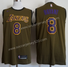 Los Angeles lakers Army Green NBA Jersey