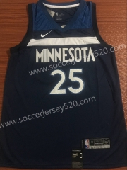 Minnesota Timberwolves #25 Dark Blue NBA Jersey
