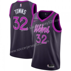Minnesota Timberwolves City Vertion Dark Purple NBA Jersey