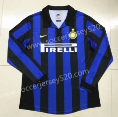 1998 Inter Milan Home Blue&Black Retro Version Thailand Soccer Jersey AAA-LS
