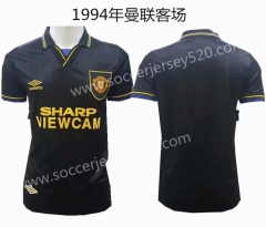 1994 Manchester United Away Black Thailand Soccer Jersey AAA