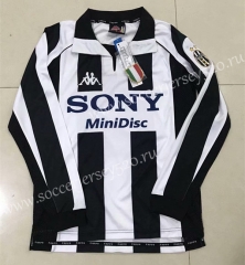 1997-1998 Juventus Home White&Black Retro version LS Thailand Soccer Jersey AAA-510