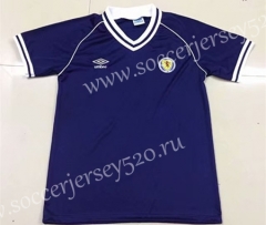 1982 Season Scotland Royal blue Retro version Thailand Soccer Jersey AAA-AY