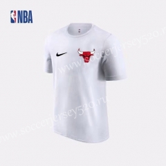 Chicago Bulls NBA White  Cotton T Jersey
