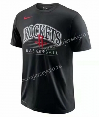 Houston Rockets NBA Black Cotton T Jersey-CS