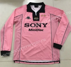 1998 Season Juventus Pink Retro version LS Thailand Soccer Jersey AAA-SL