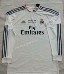 2014 Season Real Madrid Home White Retro Version Thailand LS Soccer Jersey AAA-912