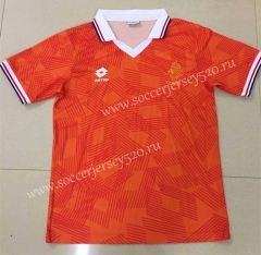 Retro Version 1991 Wold Cup Netherlands Home Orange Thailand Soccer Jersey AAA-DG