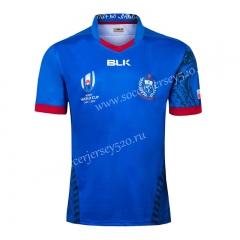 2019 World Cup Samoa Home Blue Thailand Rugby Shirt