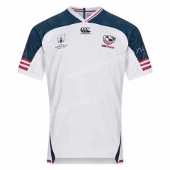 2019 World Cup USA Home White&Green Rugby Shirt