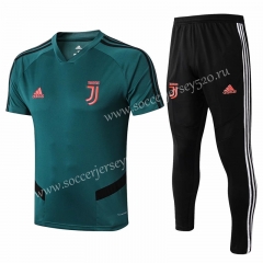 2019-2020 Juventus Green Short-sleeved Thailand Soccer Tracksuit-815