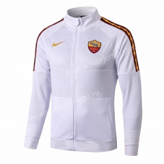 2019-2020 Roma White High Collar Thailand Soccer Jacket -815