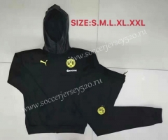 2019-2020 Borussia Dortmund Black Thailand Soccer Jacket Uniform With Hat-815
