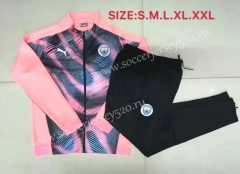 2019-2020 Manchester City Pink (pad printing) Thailand Soccer Jacket Uniform-815