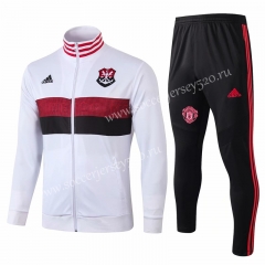 2019-2020 Flamengo White High Collar Thailand Soccer Jacket Uniform-815