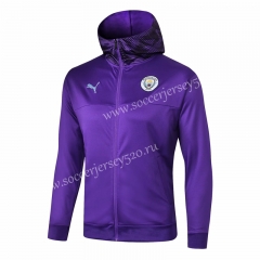 2019-2020 Manchester City Purple Thailand Soccer Jacket With Hat-815