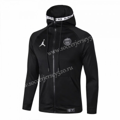 2019-2020 Jordan Paris SG Black Thailand Soccer Jacket With Hat-815
