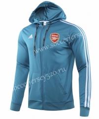 2019-2020 Arsenal Light Blue Thailand Soccer Jacket With Hat-GDP