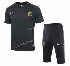 2019-2020 Inter Milan Black Short-sleeved Thailand Soccer Tracksuit-418