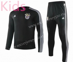 2019-2020 Benfica Black Round Collar Kids/Youth Soccer Tracksuit-GDP
