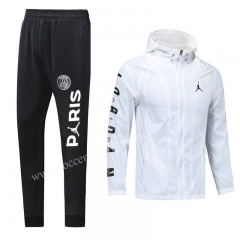 2019-2020 Jordan PSG White Trench Coats Uniform With Hat-LH