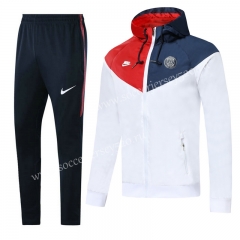 2019-2020 Paris Saint-Germain White Trench Coat Uniform With Hat-LH