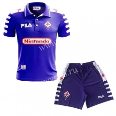 Retro Version 1998- 1999 Fiorentina Home Purple Thailand Soccer Uniform