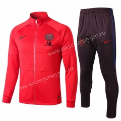 2019-2020 Paris SG Red High Collar Thailand Soccer Jacket Unifrom-815