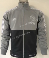 2019-2020 Manchester United Gray&Black Thailand Soccer Jacket-SJ