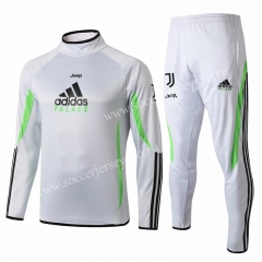 Special Version 2019-2020 Juventus High Collar White Thailand Soccer Tracksuit-815