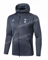 2019-2020 Tottenham Hotspur Gray Thailand Soccer Jacket With Hat-815