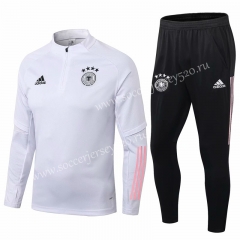 2020 European Cup Germany White Thailand Soccer Tracksuit-411
