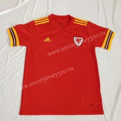 European Cup 2020 Wales Home Red Thailand Soccer Jersey AAA